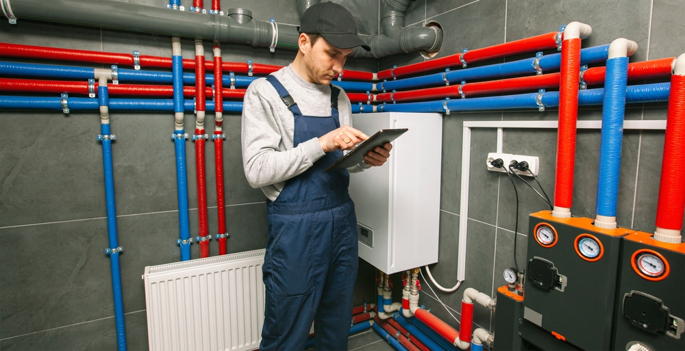 repairing boiler